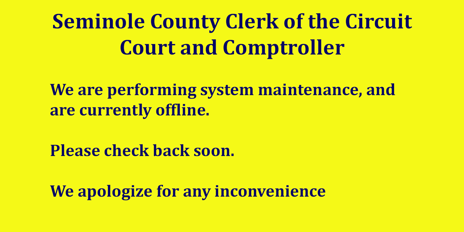 Maintenance Image